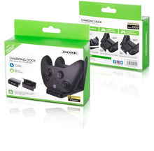 Cargar imagen en el visor de la galería, DA Gamers Carga Y Juega 2 Base Cargadora Doble para Controles Xbox Series S/Series X/One/One S/One X Dock Cargador + 2 Baterias Recargables - Negro MOD XBOX CHARGER
