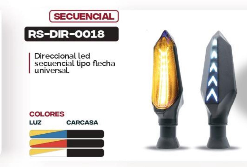 Direccionales led universales secuenciales MOD RS-DIR-0018