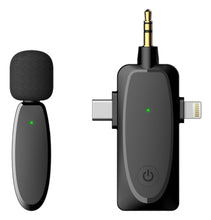 Cargar imagen en el visor de la galería, Andowl M6 Par De Micrófonos Inalámbricos De Pinza Portátiles Negro x2 pz profesional funda para accesorios MOD M6
