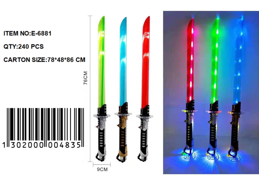 Espada de luz Ninja warrior para eventos fiestas regalos MOD E-6881