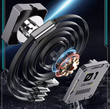 Cargar imagen en el visor de la galería, 1pc Cable Carga Rapida Y Retráctil 3 En 1/ 66w/ 1.2m/ Tipo C MOD Q-SJ100
