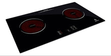 Cargar imagen en el visor de la galería, Parrilla eléctrica de vitrocerámica para empotrar, marca Supra, modelo Vitro Rosso-H, con dos quemadores VITRORROSSO H2Q
