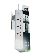 Cargar imagen en el visor de la galería, Multicontactos de 4 Puertos Usb 3 Tomas y 2 Tipo C Belug Blanco  MOD ZE-1154
