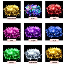 Cargar imagen en el visor de la galería, Guirnalda de luces Led impermeables para decoración, guirnalda de hadas navideña de 25 metros con 300 luces, ideal para boda, Año Nuevo, jardín, hogar y exteriores

