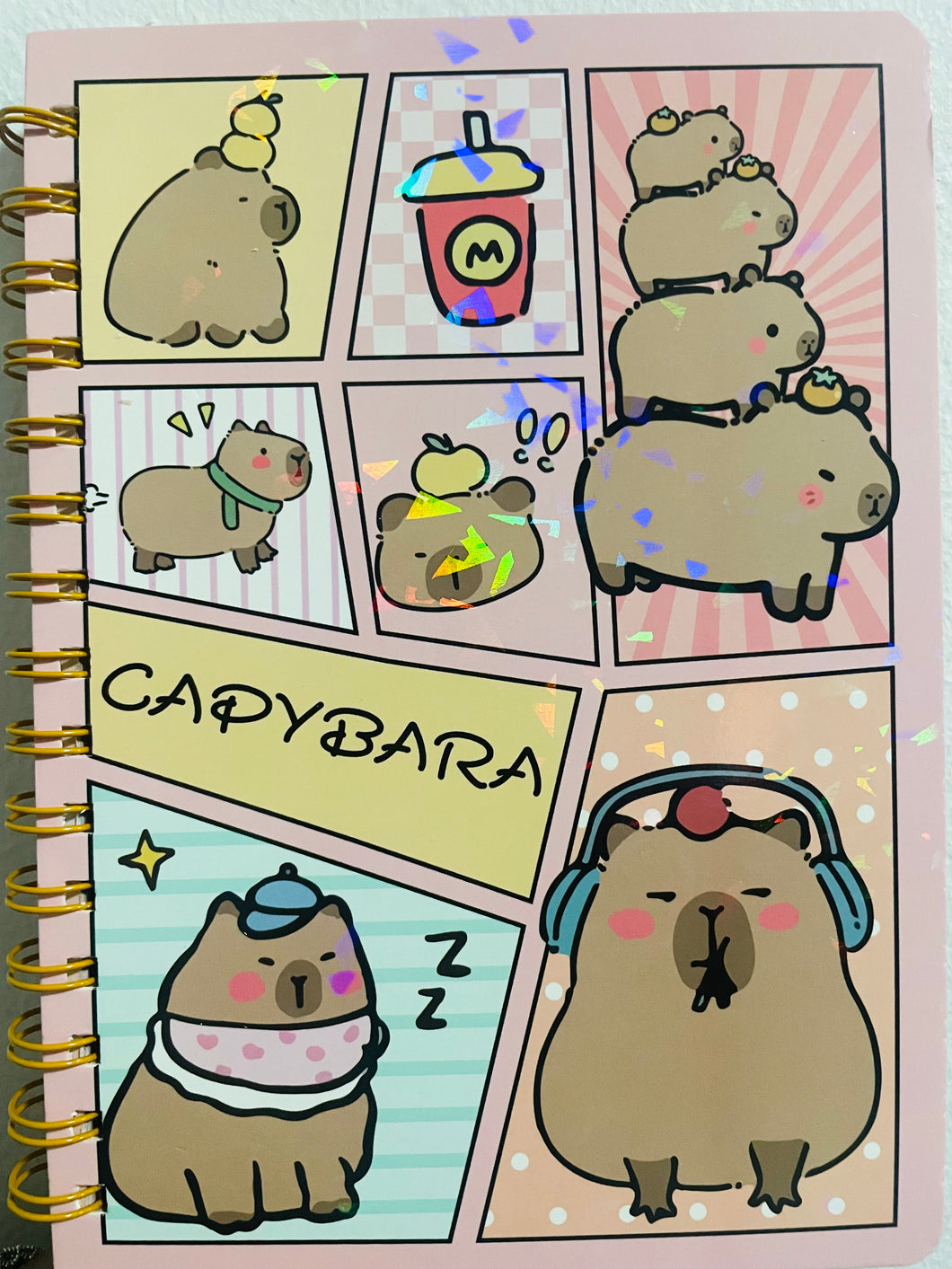 Libreta de Capybara espiral con 70 hojas MOD SC-88-3