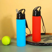 Cargar imagen en el visor de la galería, Botella de agua plegable portátil a prueba de fugas, hervidor de silicona, viaje al aire libre, Camping, bebida deportiva

