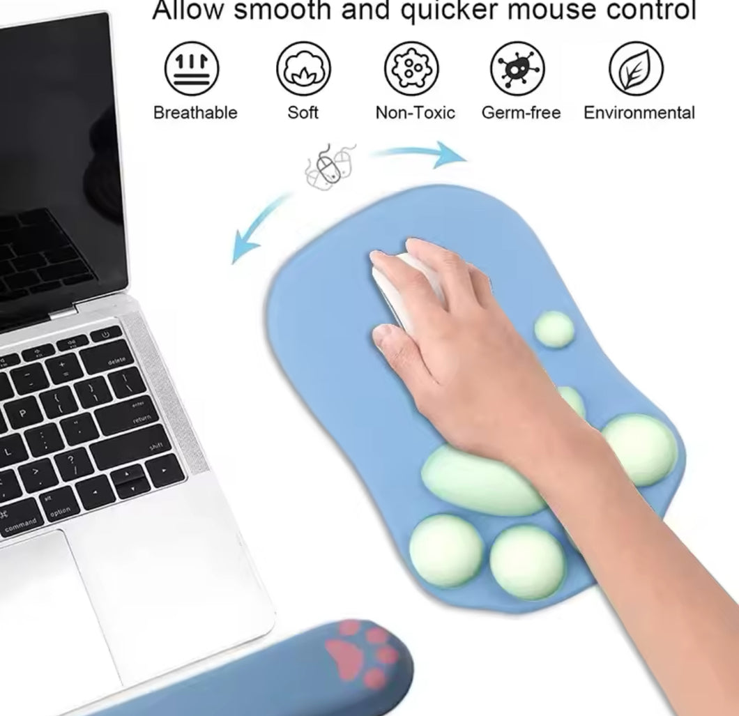 Alfombrilla para ratón con forma de pata de gato, suministros de oficina para ordenador portátil Kawaii, accesorios de escritorio para niños MOD SBD16