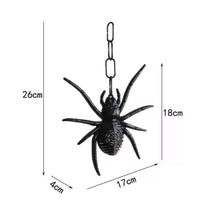Cargar imagen en el visor de la galería, Luz de araña LED para niños, arañas de imitación de Terror divertido, adorno colgante paquete de 12 arañas MOD 686189
