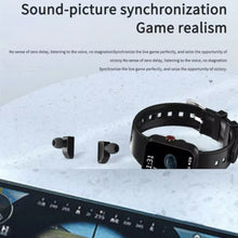 Cargar imagen en el visor de la galería, Reloj inteligente 2 en 1 para hombre y mujer, pulsera deportiva con auriculares, Bluetooth, Android e IOS, de lujo MOD S6

