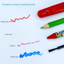 Cargar imagen en el visor de la galería, juego completo de pinceles para niños, conjunto de papelería para estudiantes, pintura de grafiti, herramientas de arte, caja de regalo 54 ART SET
