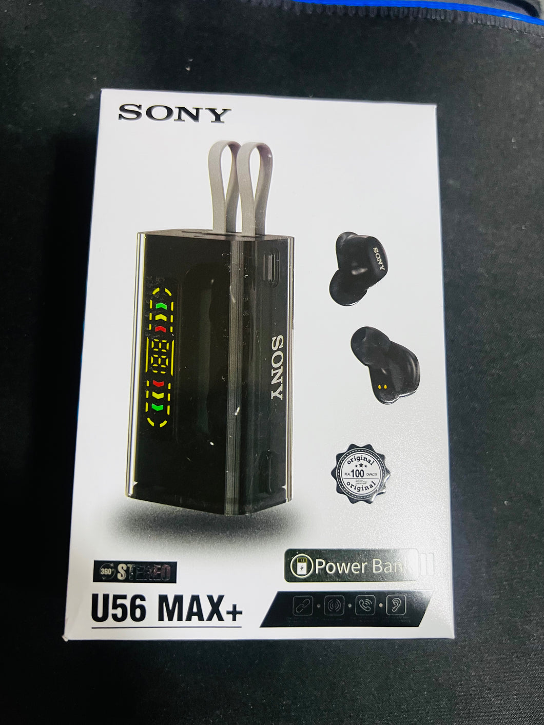 Power bank de 10,000 Ahm y audífonos  MOD U56MAX