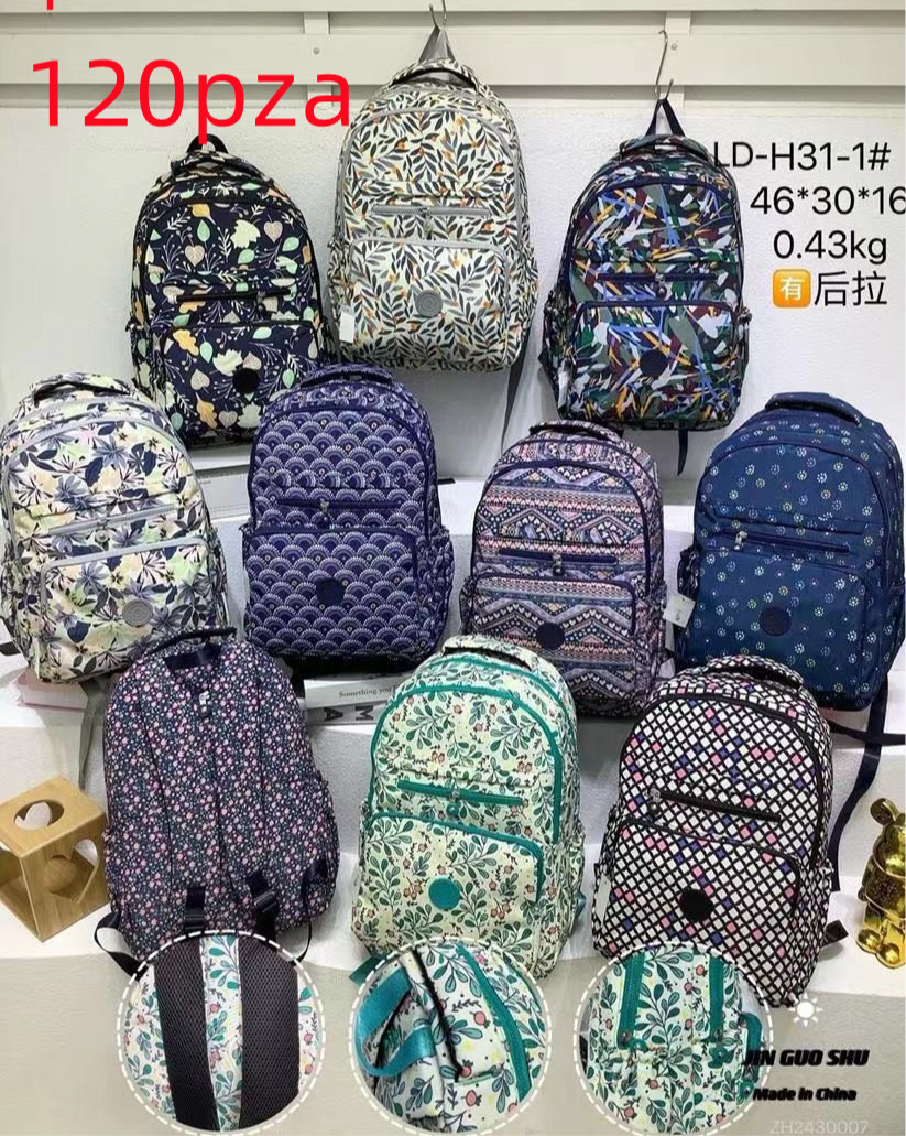 Mochila juvenil de gran capacidad con varios compartimentos MOD H31-1