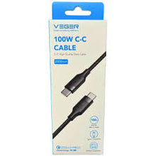 Cargar imagen en el visor de la galería, Cargador cable tipo C entrada C carga rápida calidad VEGER 100W C-C MOD CC-02
