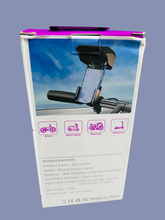 Cargar imagen en el visor de la galería, Soporte para teléfono móvil con cubierta para lluvia, soporte para manillar de bicicleta, resistente a los golpes, para manillar redondo de 18-32mm MOD Z02+ZXC05
