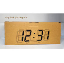 Cargar imagen en el visor de la galería, Reloj de Pared Digital LED 3D, Reloj Despertador de Escritorio de 9.5 Pulgadas, con 3 Niveles de Brillo Ajustables MOD 3638B

