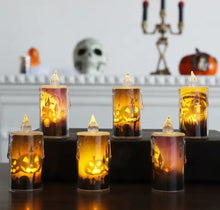Cargar imagen en el visor de la galería, Velas LED para Halloween, fantasma de terror, castillo de calabaza, decoración de fiesta de Halloween, MOD ZE-1444
