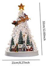 Cargar imagen en el visor de la galería, Villa navideña con árbol de Navidad y luces y sonido MOD WDL-24080A
