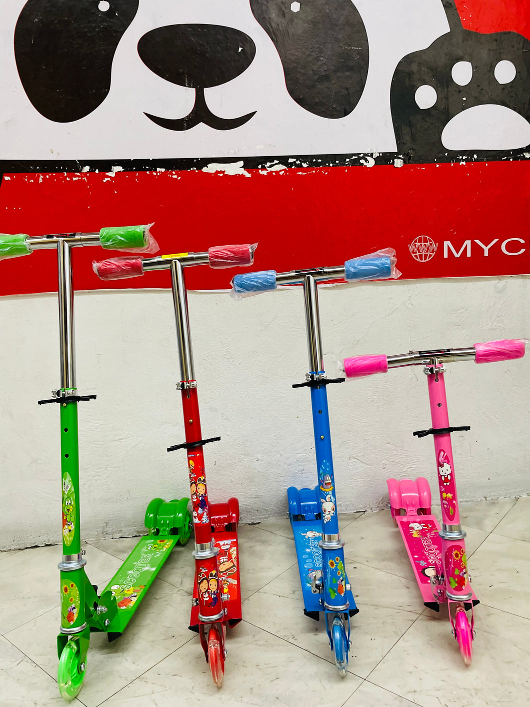 Patín de metal para niños con luz en llantas 3 alturas diferentes MOD 15714-2