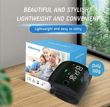 Cargar imagen en el visor de la galería, Monitor Digital de presión arterial de muñeca, esfigmomanómetro recargable, tonómetro, tensiómetro, medidor de frecuencia cardíaca, Monitor de BP baumanómetro de pulsera MOD BBG-60151
