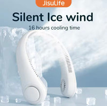 Cargar imagen en el visor de la galería, Mini ventilador portátil para colgar en el cuello, sin aspas, cinturón, ángulo ajustable, carga USB

