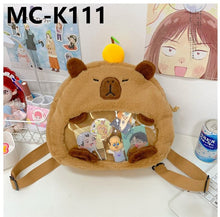 Cargar imagen en el visor de la galería, Mochila de peluche Capybara MOD MC-k111
