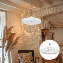Cargar imagen en el visor de la galería, Ventilador de techo de 30W con luces integradas, iluminación de techo remota E27, dormitorio, sala de estar, interruptor de Control, lámpara para el hogar MOD ZE-2140 25699981
