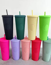 Cargar imagen en el visor de la galería, botella de agua de doble pared de plástico, taza de diamante 710 ml
