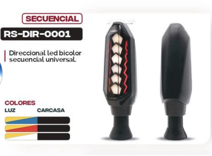 Direccionales led universales secuencial MOD RS-DIR-0001