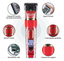 Cargar imagen en el visor de la galería, Maquina Cortador Pelo Perro Rasuradora Silencio Inalámbrica profesional kit de corte de pelo para tu mascota MOD Q-LF880
