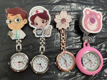 Cargar imagen en el visor de la galería, Reloj de bolsillo para doctores con dibujos animados para hombre y mujer
