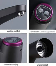 Cargar imagen en el visor de la galería, Bomba automática para botella de agua, dispositivo portátil Universal de 3, 4 y 5 galones con carga USB e interruptor de apagado automático
