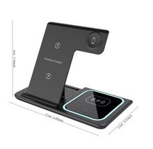 Cargar imagen en el visor de la galería, Cargador inalámbrico rápido LED de 30W, estación de carga plegable 3 en 1 para iPhone 16, 15, 14, 13, 12, 11, Apple Watch 9, 8, 7, 6, 5, Airpods Pro/3 MOD CHARGER 3
