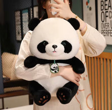 Cargar imagen en el visor de la galería, Almohada grande peluche oso panda MOD K-8 medida de frazada 1.00 x 1.80 medida de peluche 45
