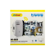 Cargar imagen en el visor de la galería, Repetidor de señal WIFI para el Hogar oficina o trabajo facil de instalar y programar MOD M-669
