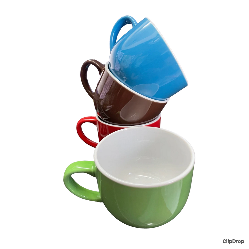 Juego de 4 tazas grande de colores MOD SA459