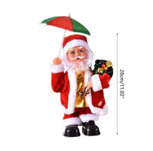 Cargar imagen en el visor de la galería, Santa claus 28cm con paraguas, muñeco, regalo ornamental Navidad para decoración sofá y pared MOD HS1281
