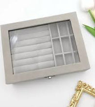 Cargar imagen en el visor de la galería, Caja de almacenamiento tapa de cristal joyero MOD SSJ35
