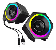 Cargar imagen en el visor de la galería, Bocina Estéreo Escritorio Pc Laptop Gamer Rgb Usb 3,5 Mm MOD  L-6060
