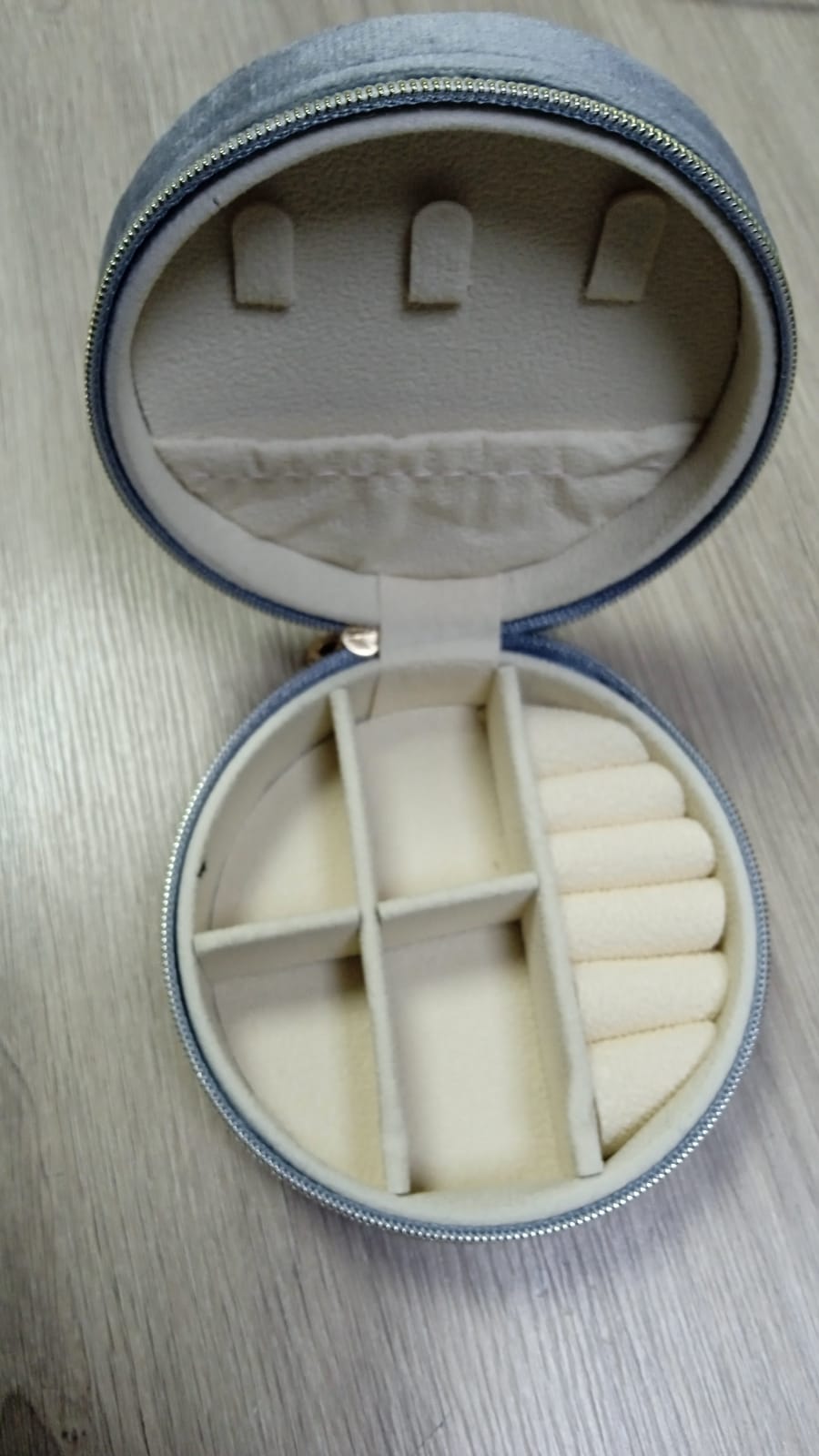 Alajero portátil regalo perfecto joyero MOD TERCIOPELO REDONDO
