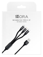 Cargar imagen en el visor de la galería, Cable 3 En 1 Usb Micro Tipo C Nylon IP MOD CAB259
