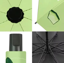 Cargar imagen en el visor de la galería, Paraguas plegable de frutas para hombre y mujer, sombrilla totalmente  para viento y lluvia, doble uso, versión coreana para estudiantes
