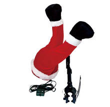 Cargar imagen en el visor de la galería, Patas de Papá Noel, decoración de árbol de Navidad, decoraciones navideñas USB, adornos para chimenea, decoraciones animadas para árbol de Navidad de Papá Noel mueve los pies MOD W-232A
