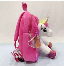 Cargar imagen en el visor de la galería, Mochila unicornio de lentejuela con luz MOD XZ-40
