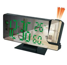 Cargar imagen en el visor de la galería, Reloj despertador Digital LED, proyector de proyección, reloj de techo con pantalla de temperatura y tiempo, reloj despertador con retroiluminación para el hogar MOD BBG-600092
