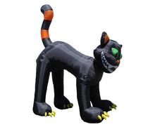 Cargar imagen en el visor de la galería, inflable de gato negro para Halloween, decoración para exteriores, interiores, vacaciones, hogar, familia, decoración exterior 2.40 cm  metros MOD 96904
