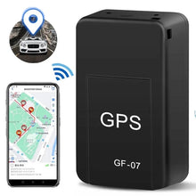 Cargar imagen en el visor de la galería, Mini GF 07 GPS rastreador de coche, localizador antirrobo en tiempo Real, montaje magnético fuerte, posicionador de mensajes SIM ideal para moto o auto así como para cualquier objeto que quiera rastrear MOD 1824
