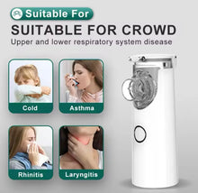 Cargar imagen en el visor de la galería, nebulizador médico de malla silenciosa, atomizador de inhalador de asma de mano, Mini humidificador nebulizador portátil para el cuidado de la salud de los niños
