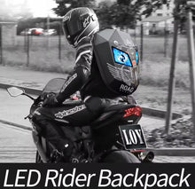 Cargar imagen en el visor de la galería, Mochila de motocicleta con ojos LED Iron Man Knight, ojos de LED impermeable, casco de viaje, carcasa dura, mochila para CASCO de Moto MOD GTX-9
