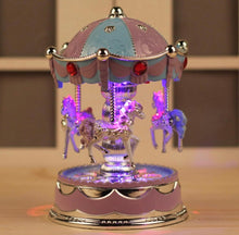 Cargar imagen en el visor de la galería, Caja de música de carrusel para niñas y niños, regalo de cumpleaños, carrusel, caballo y caja de música MOD 31268-2
