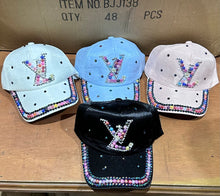 Cargar imagen en el visor de la galería, Gorra de dama decoración de perlas

